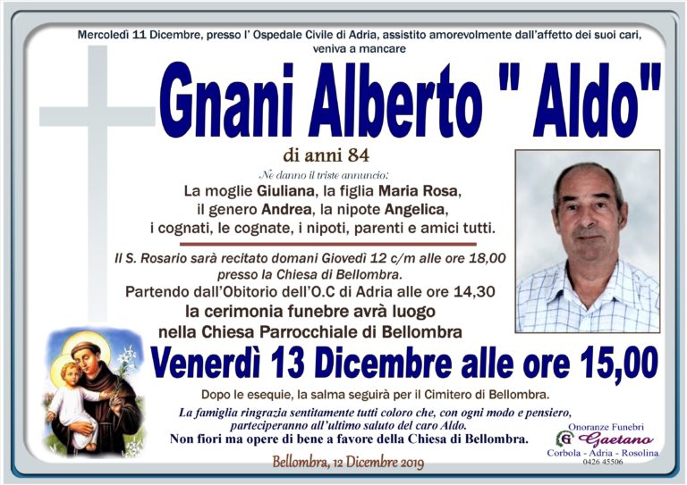 Gnani Alberto ” Aldo”