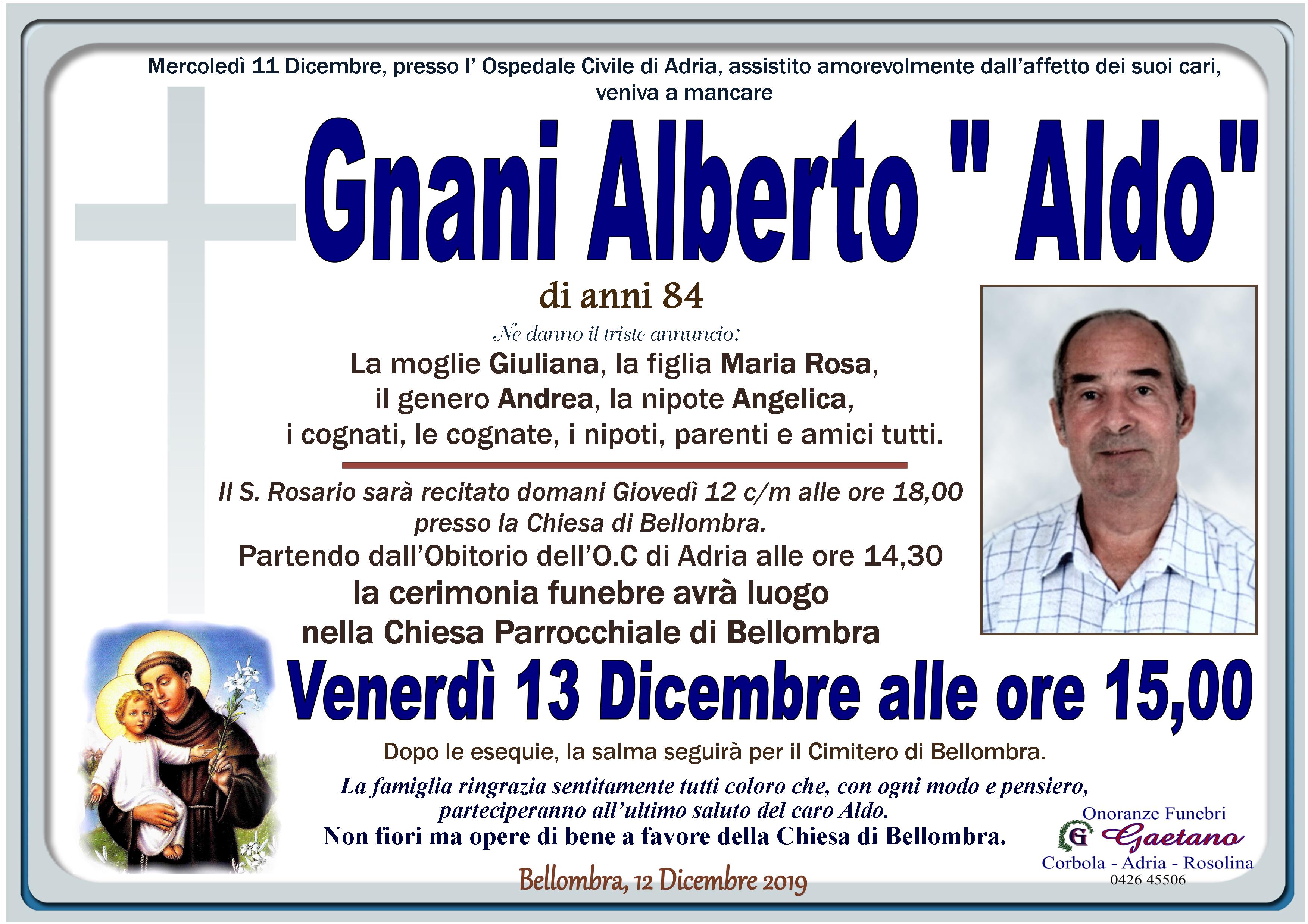 Gnani Alberto ” Aldo”