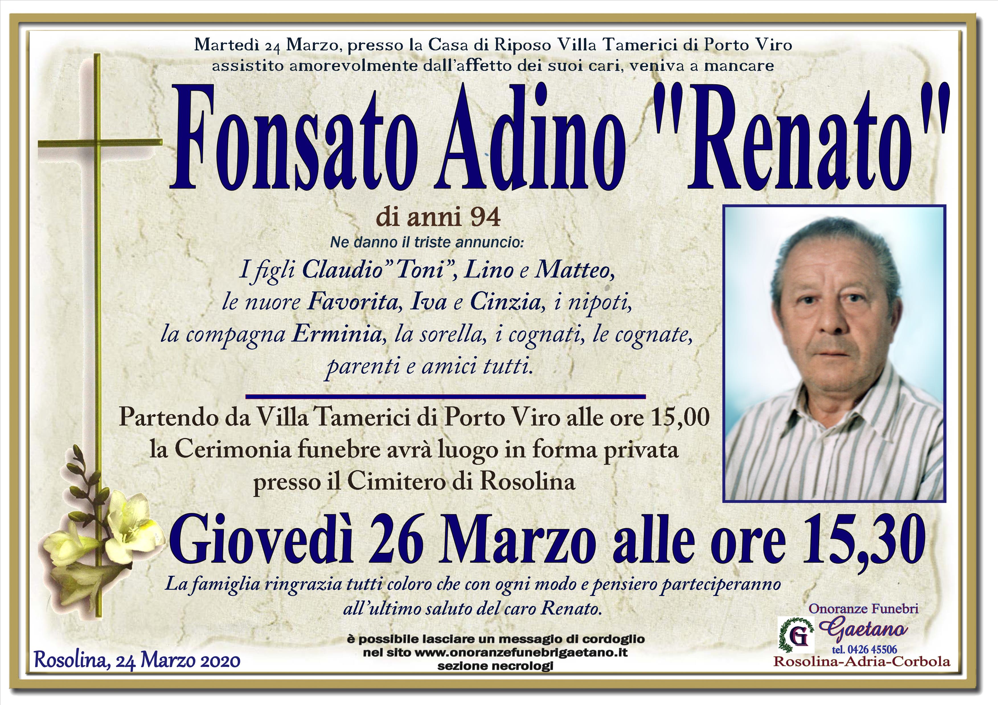 FONSATO ADINO “RENATO”