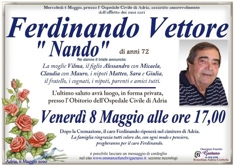 FERDINANDO VETTORE ” NANDO”