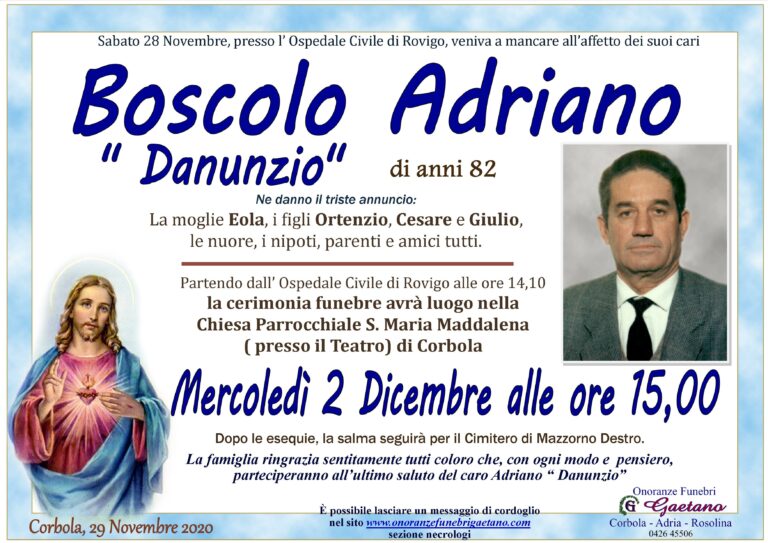 BOSCOLO ADRIANO ” DANUNZIO”