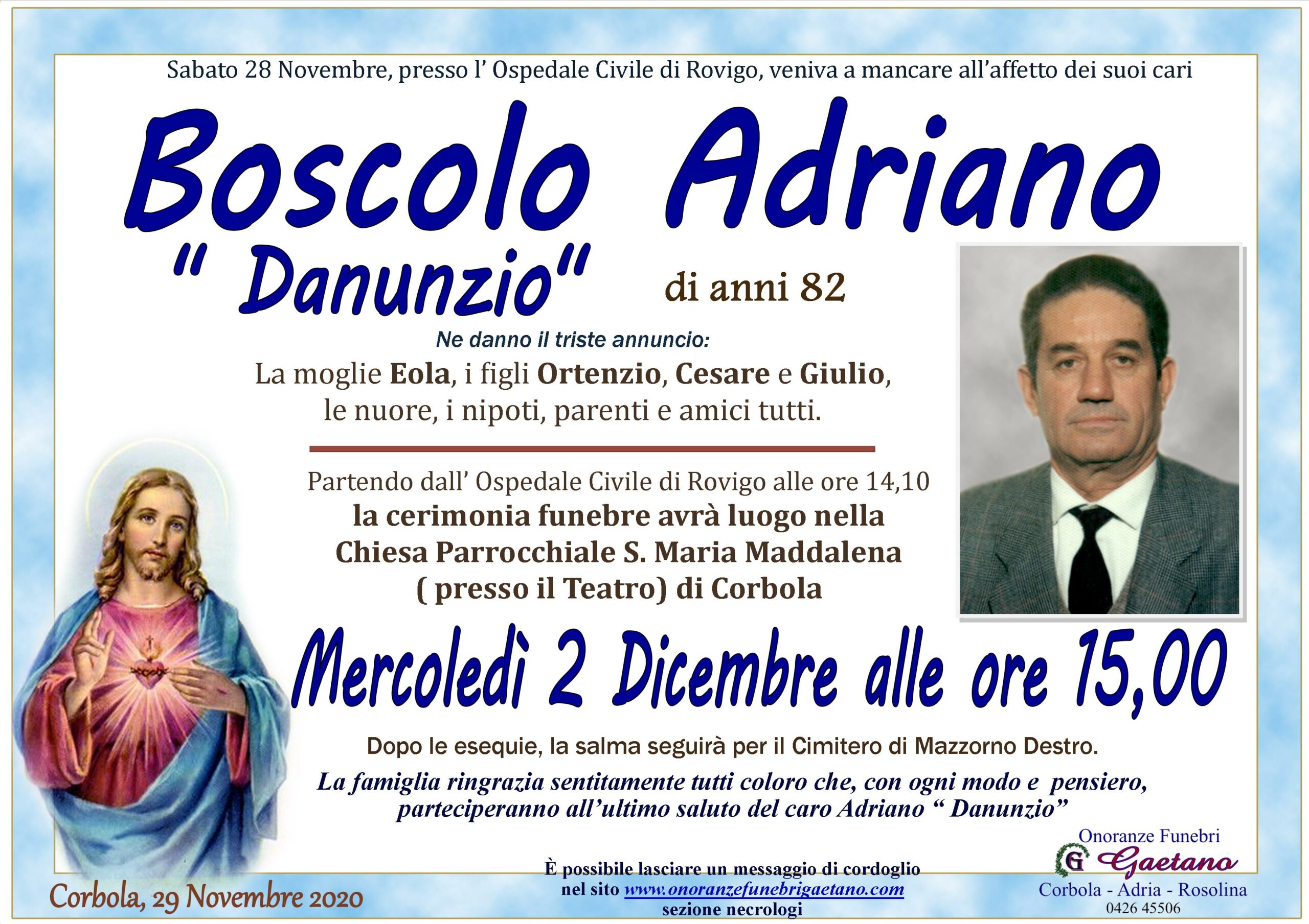 BOSCOLO ADRIANO ” DANUNZIO”