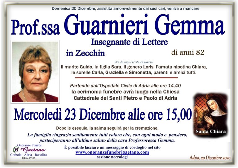 Prof.ssa GUARNIERI GEMMA