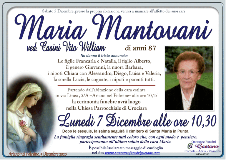 MARIA MANTOANI