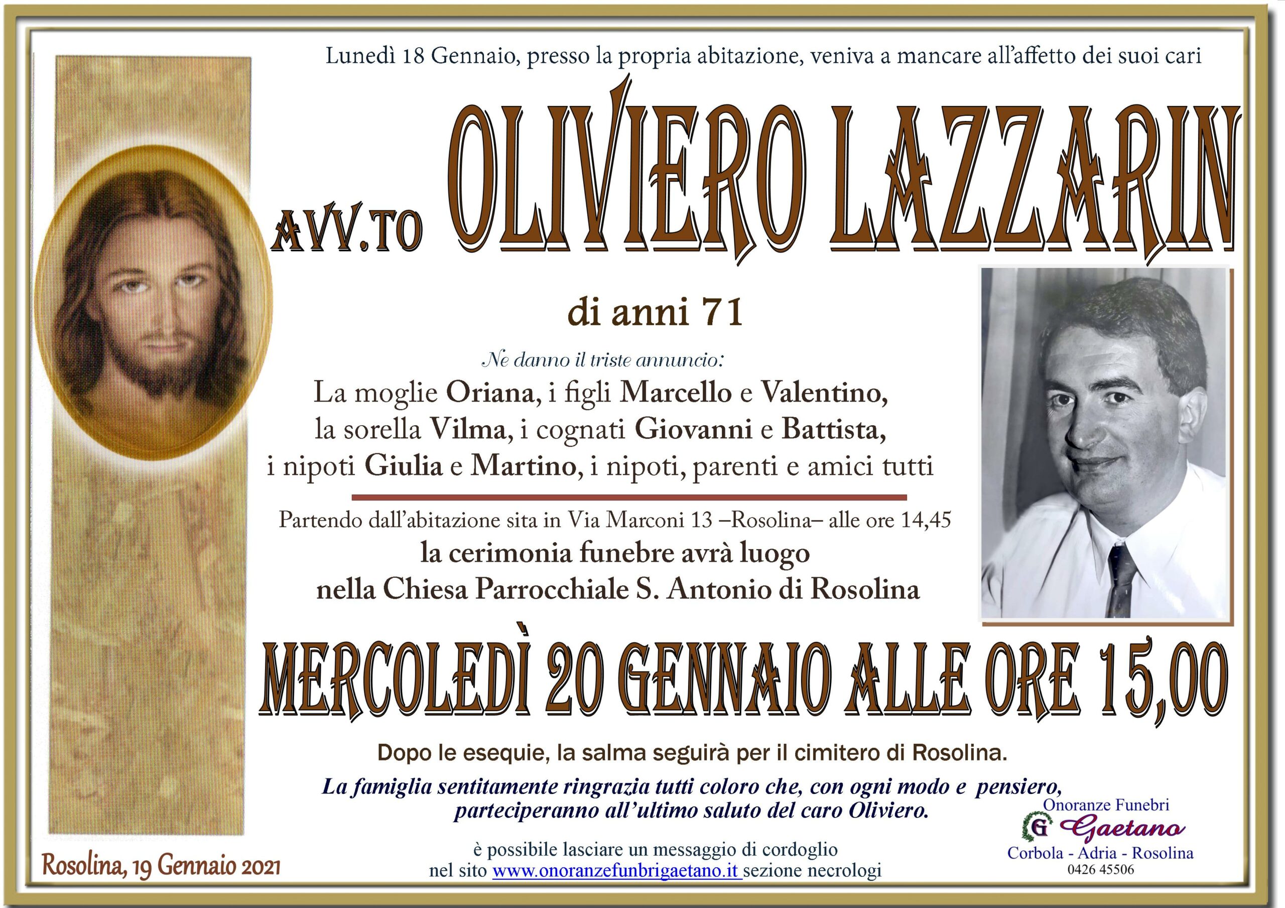 Avv.to OLIVIERO LAZZARIN