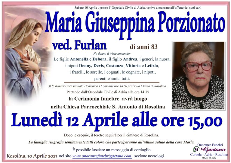 Maria Giuseppina Porzionato