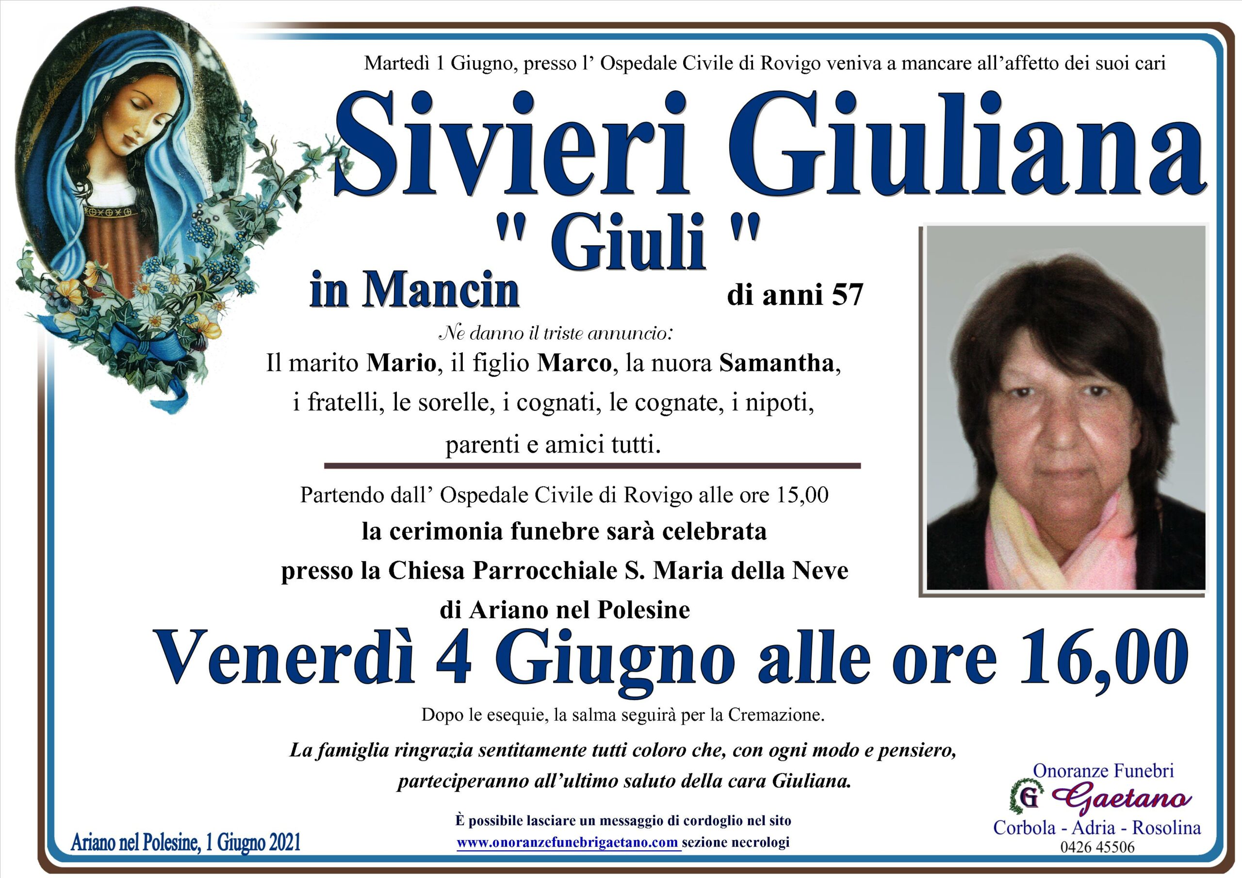 SIVIERI GIULIANA ” GIULI “