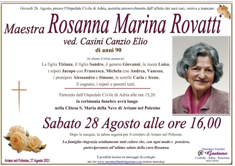 Maestra ROSANNA MARINA ROVATTI