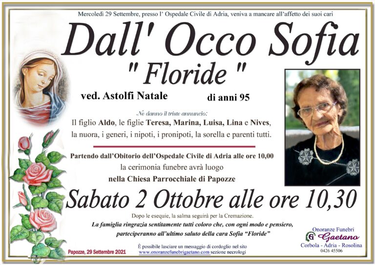 DALL’OCCO SOFIA ” FLORIDE”