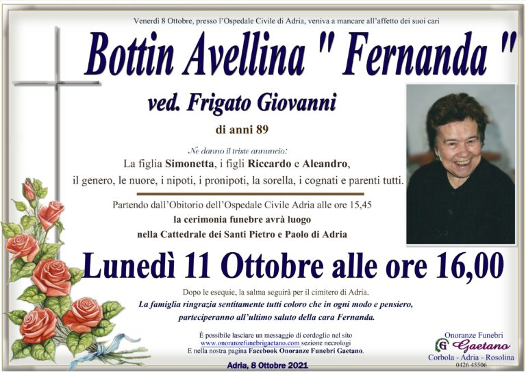 BOTTIN AVELLINA ” FERNANDA “