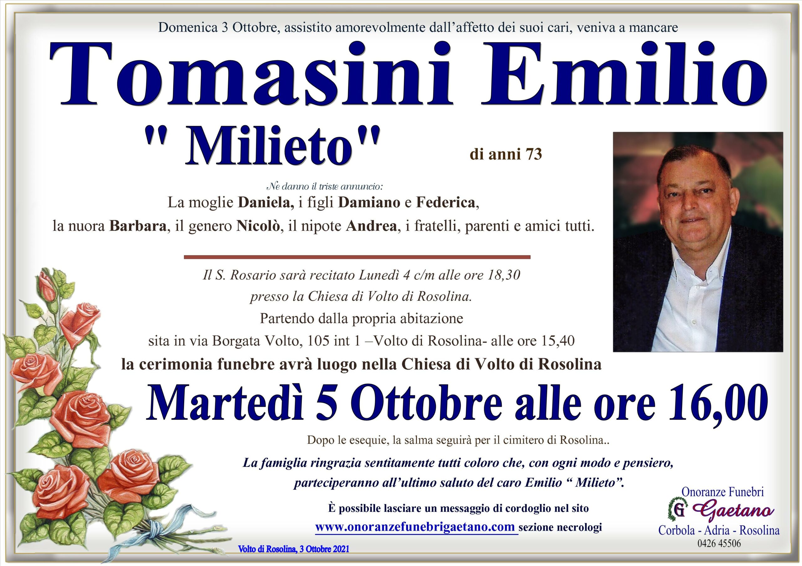 TOMASINI EMILIO ” MILIETO”