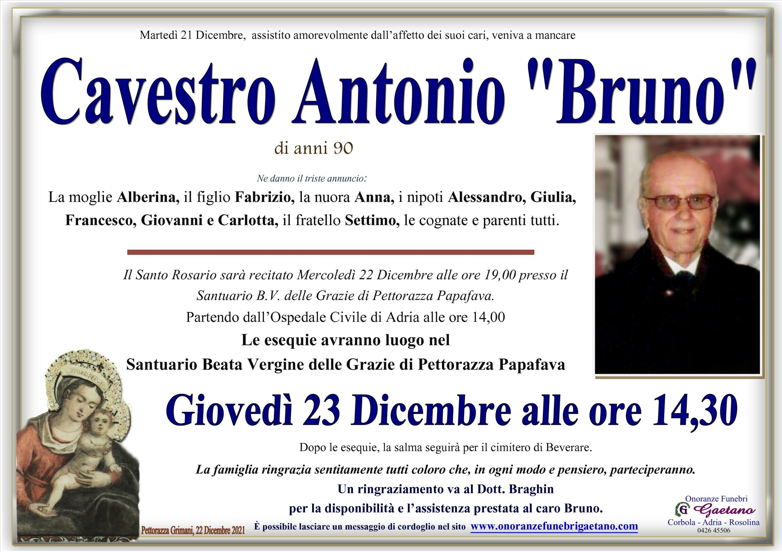 CAVESTRO ANTONIO ” BRUNO “