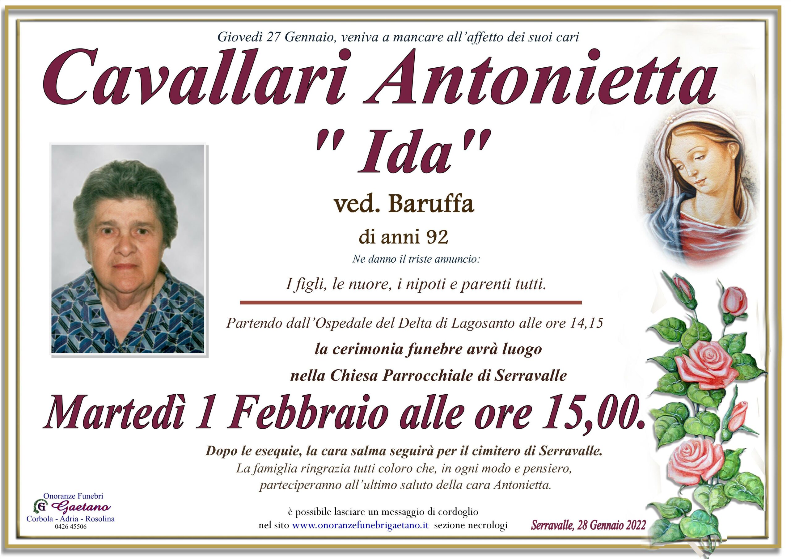 CRIVELLARI ANTONIETTA ” IDA”