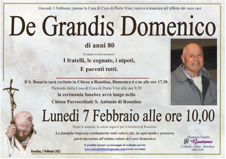 DE GRANDIS DOMENICO