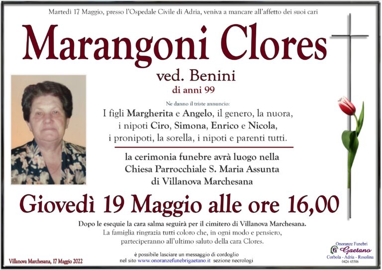 MARANGONI CLORES