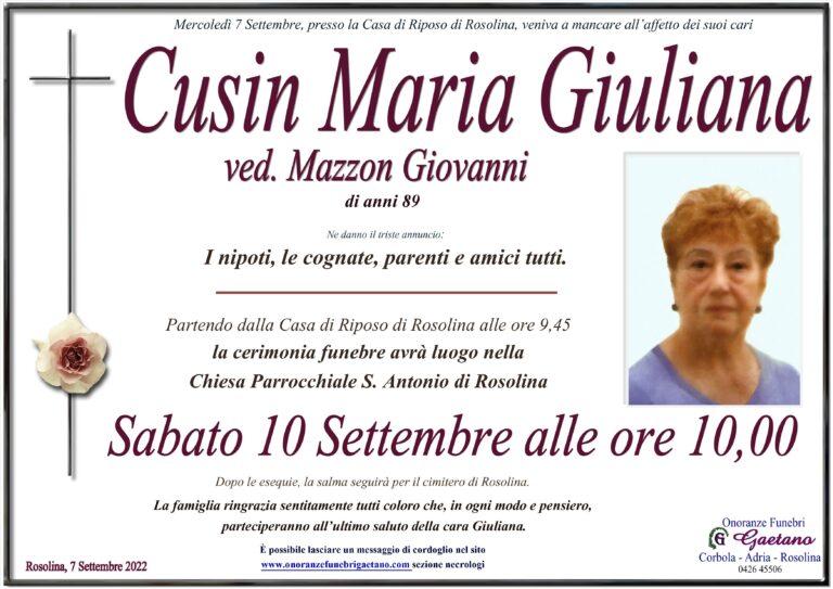 CUSIN MARIA GIULIANA