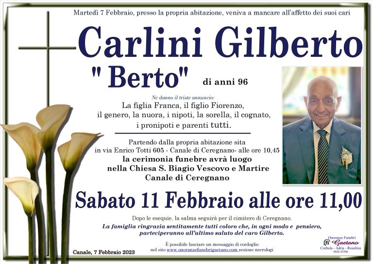 Carlini Gilberto ” Berto”