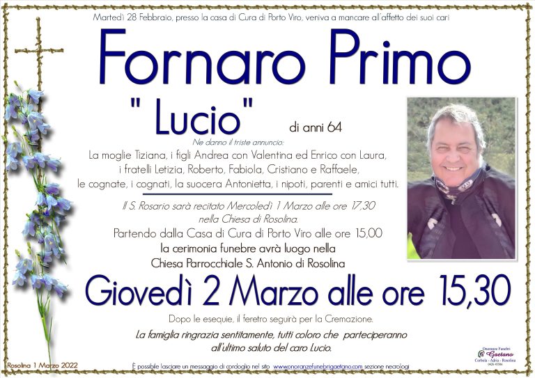 Fornaro Primo ” Lucio”