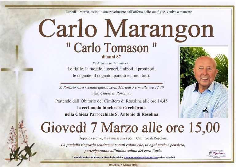 Carlo Marangon ” Carlo Tomason”