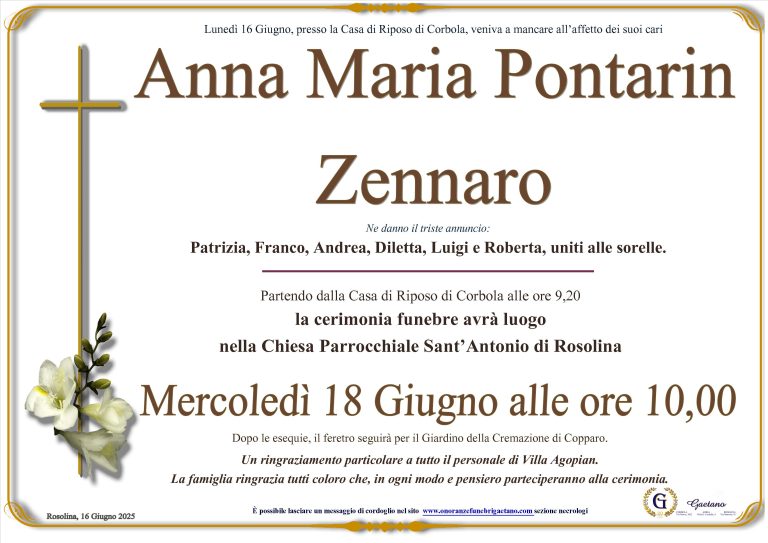 Anna Maria Pontarin Zennaro