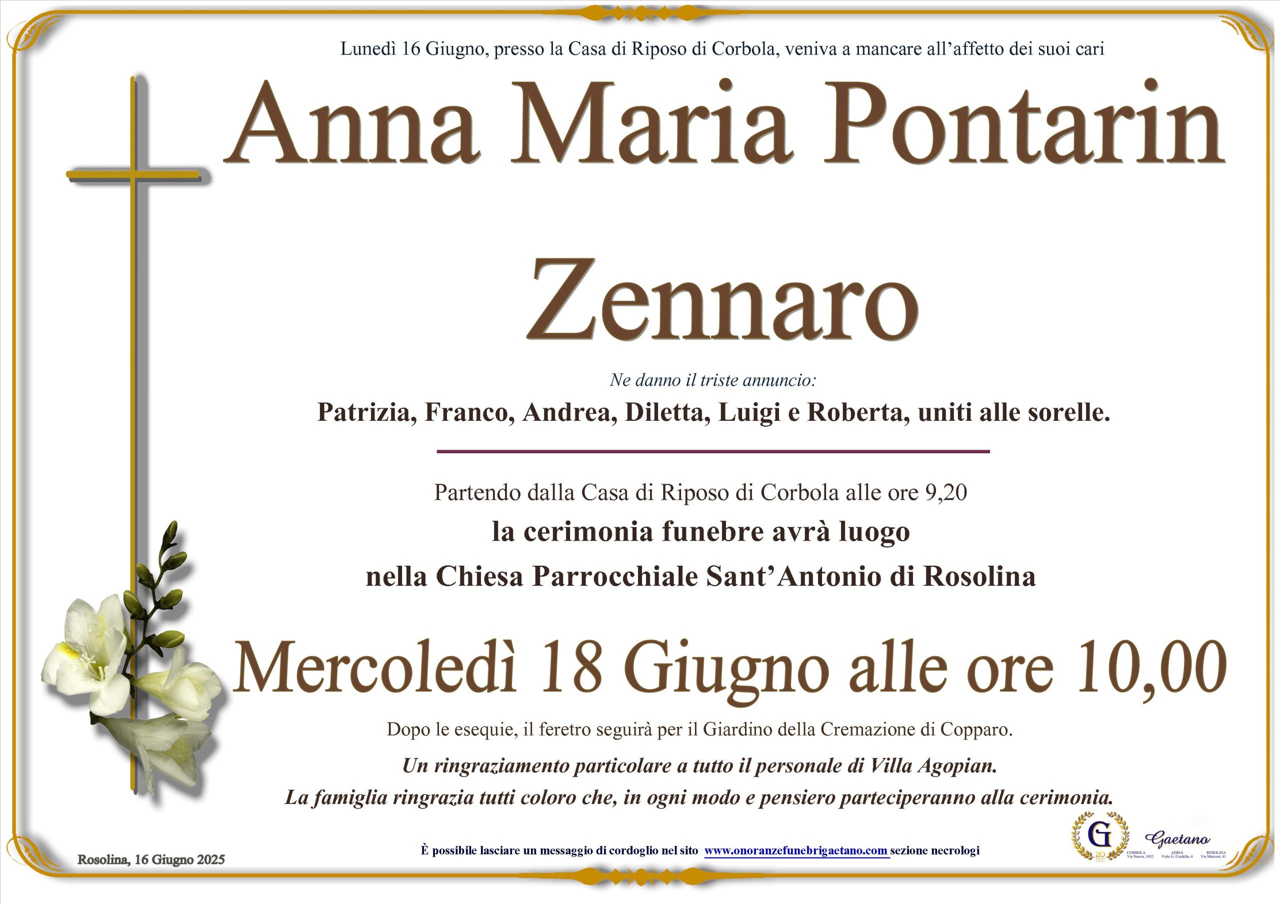 Anna Maria Pontarin Zennaro
