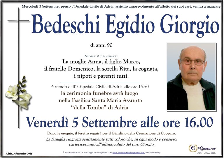 Bedeschi Egidio Giorgio