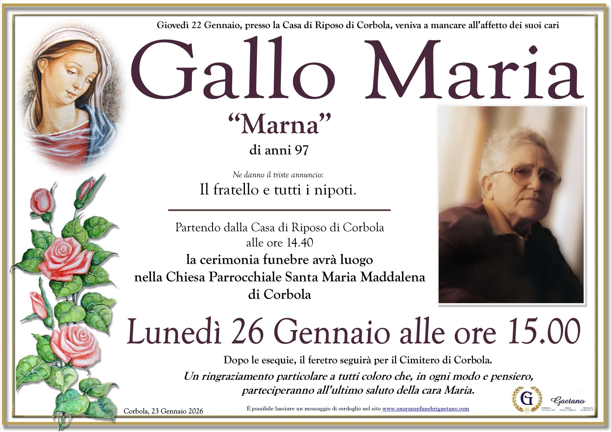 Gallo Maria &ldquo;Marna&rdquo;