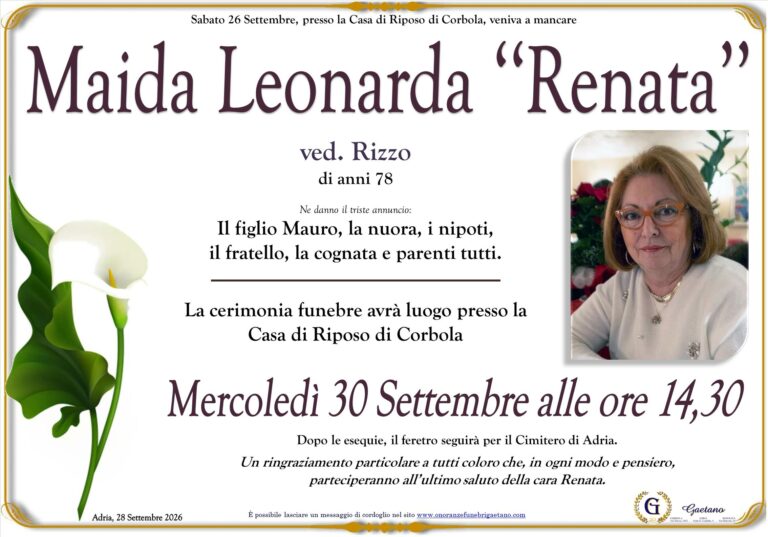 Maida Leonarda &ldquo;Renata&rdquo;